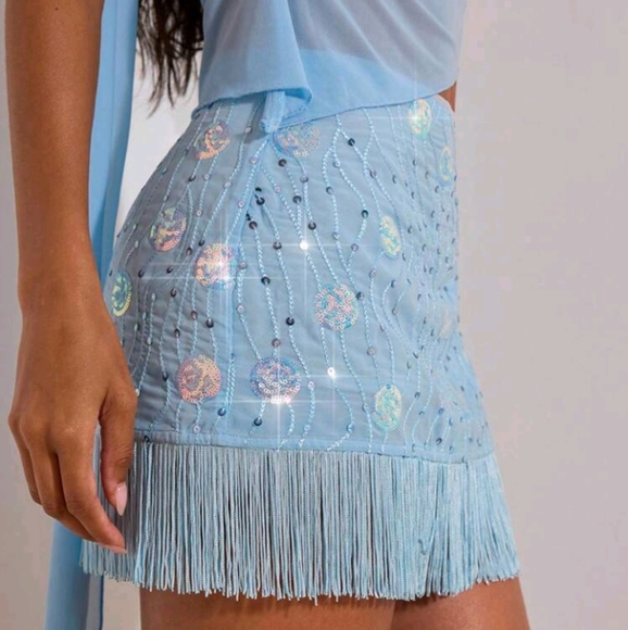 Solid Color Woven Low-Waist Mini Skirt For Women - Picture 6 of 7